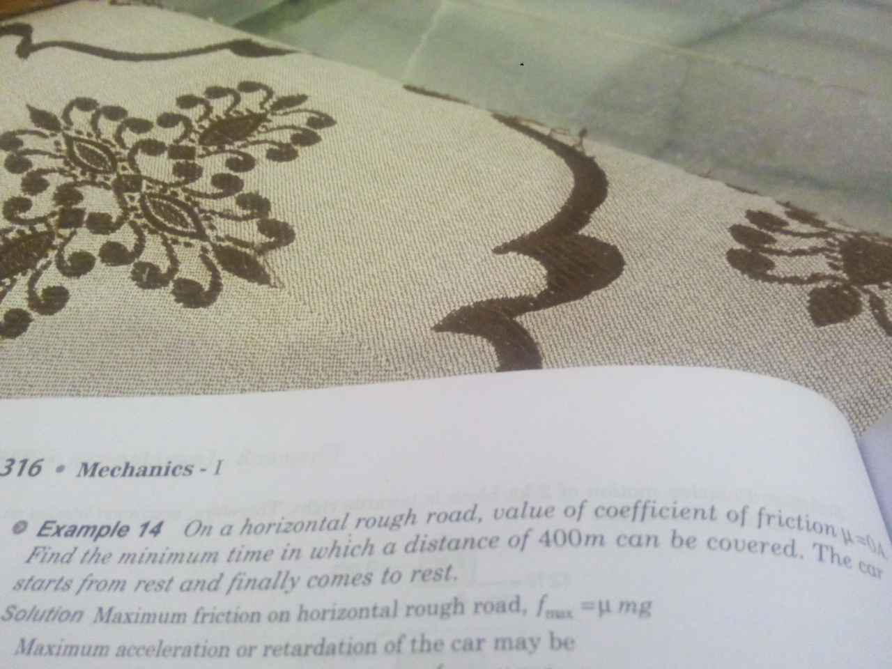 Question image for On a horizon`s rough road, value of coefficient of